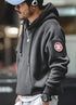 Autumn Winter Casual Heavyweight Hoodie – Black Versatile Thickened Fleece Pullover Loose Warm Hooded Sweatshirt